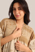 Multi-patterned patchwork jacquard coat